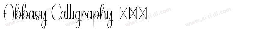 Abbasy Calligraphy字体转换